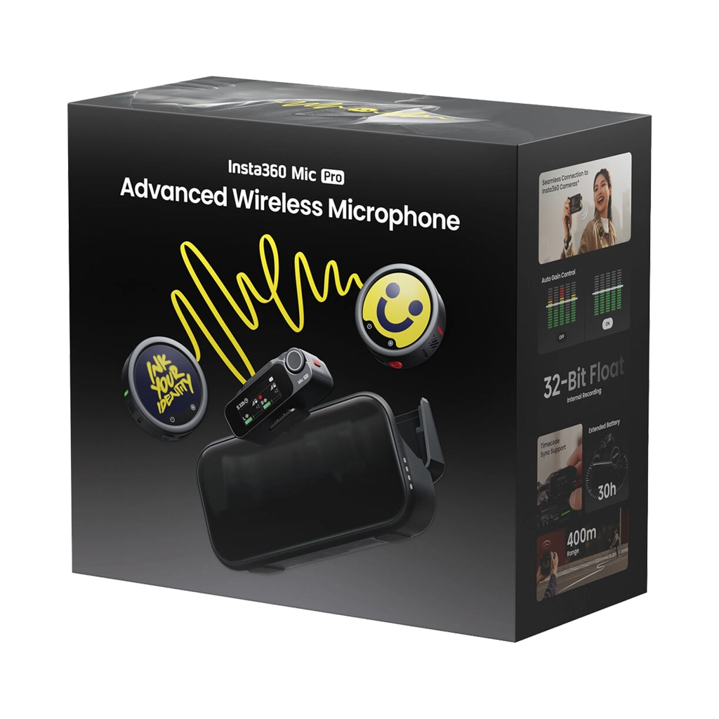Insta360 Mic Pro 2-Person Wireless System (2.4 GHz)