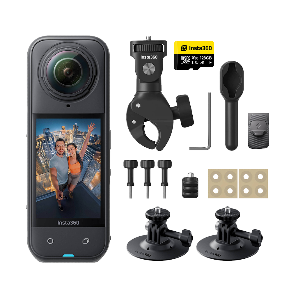 Insta360 X5 360 Action Camera Motorcycle Multiview Bundle