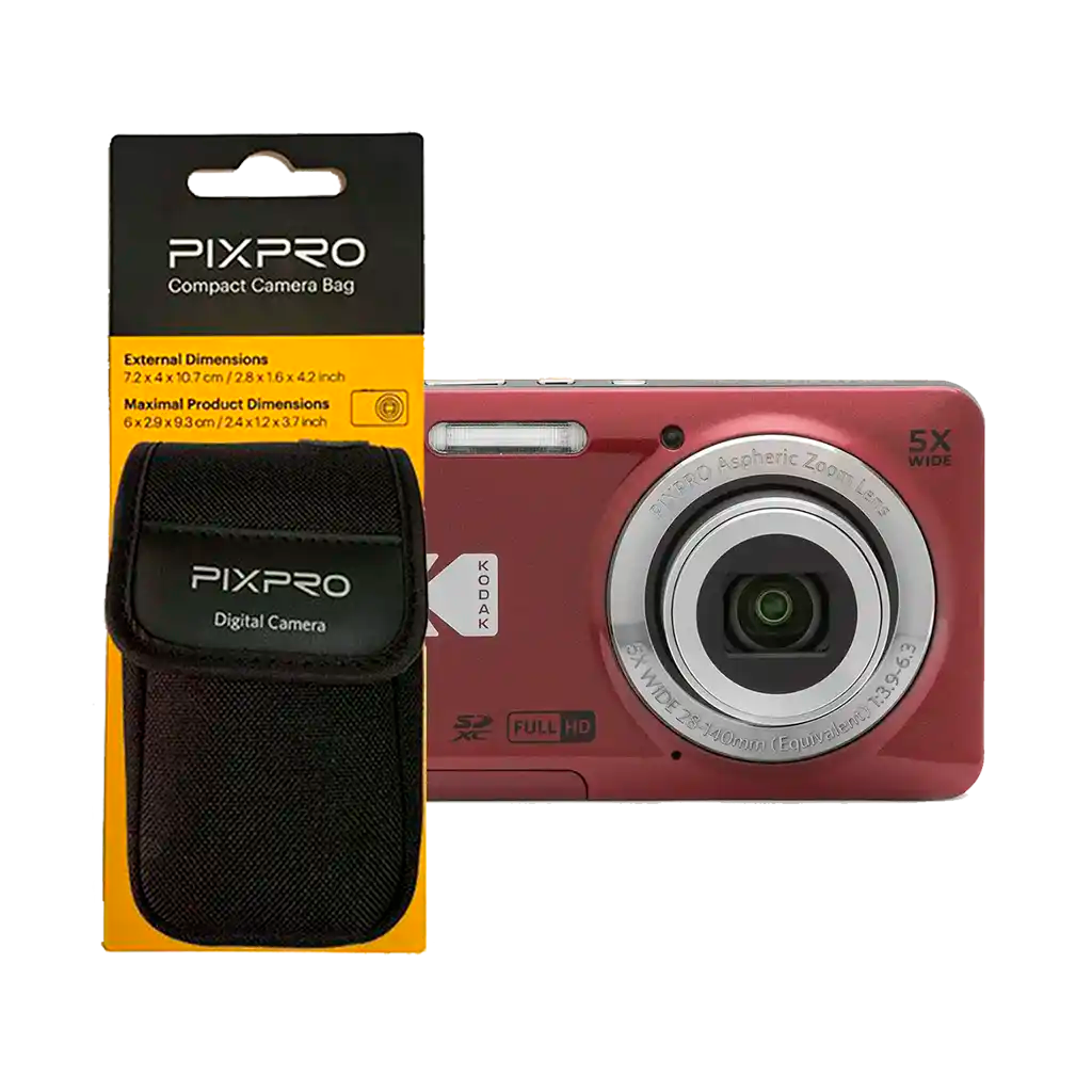 Kodak PIXPRO FZ55 Digital Camera (Red) with FREE PIXPRO Compact Camera Case