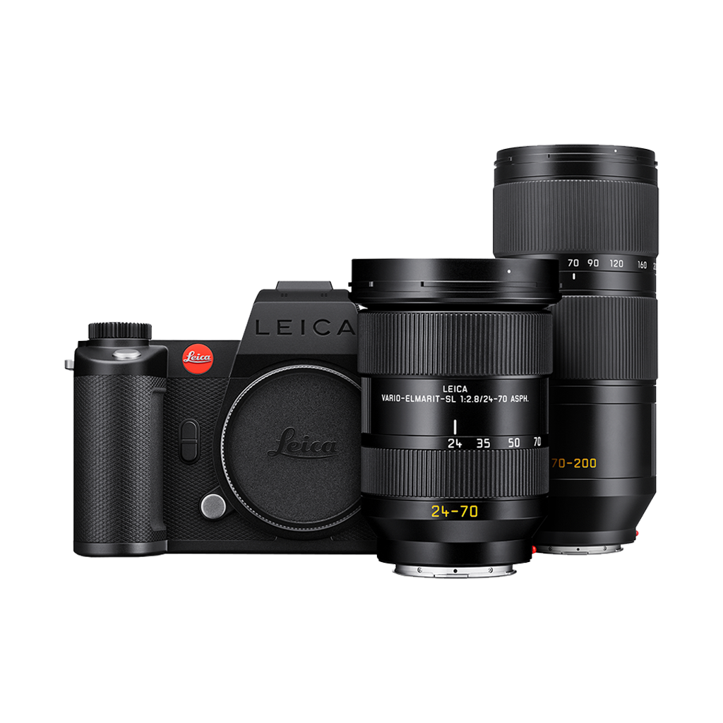 Leica SL3-S Mirrorless Full-Frame Camera with Vario-Elmarit-SL 24-70mm f/2.8 ASPH Lens and Vario-Elmarit-SL 70-200mm f/2.8 ASPH. Lens