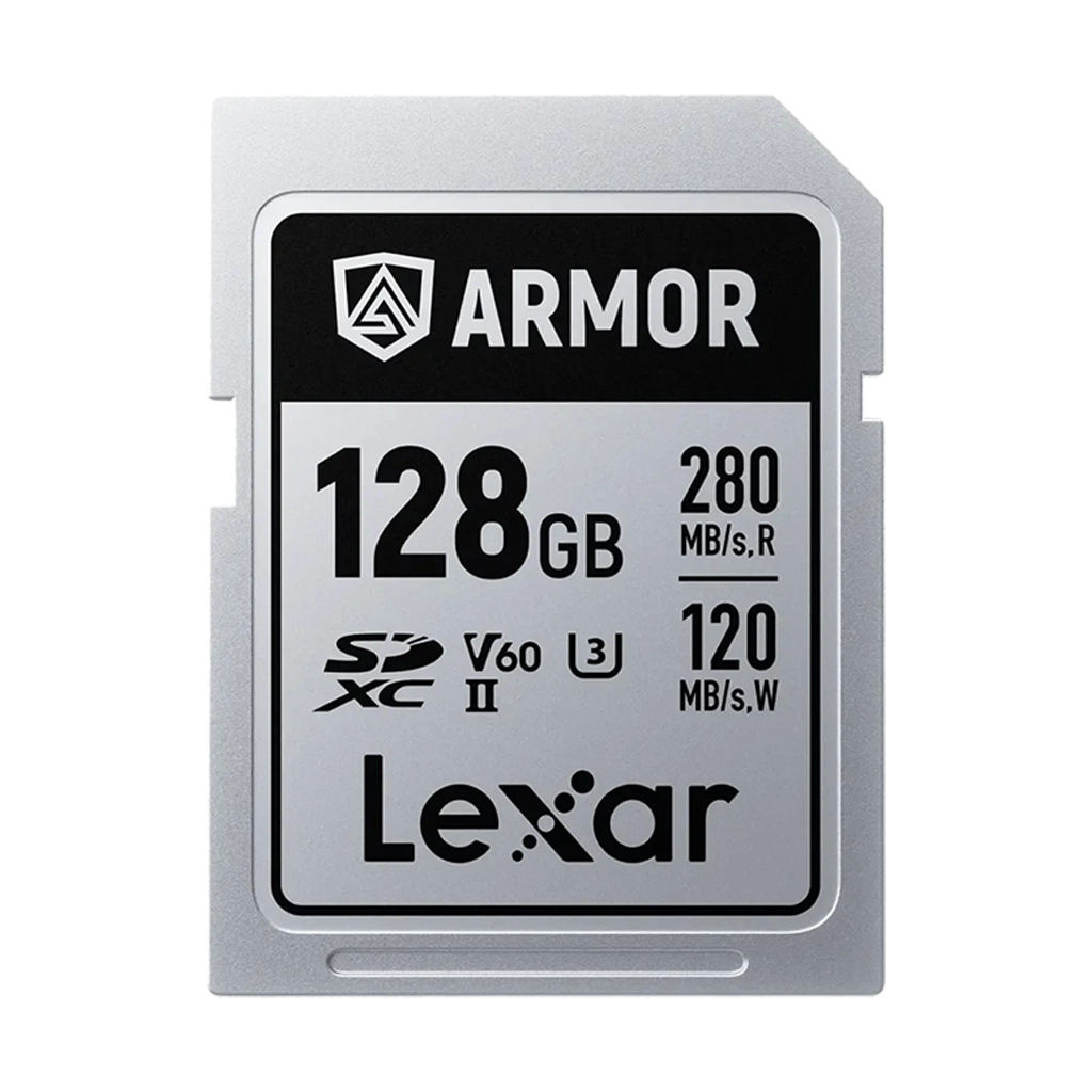 Lexar 128GB ARMOR UHS-II SDXC Memory Card (280 MB/s, SILVER PRO Series)