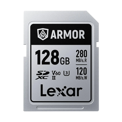 Lexar 128GB ARMOR UHS-II SDXC Memory Card (280 MB/s, SILVER PRO Series)
