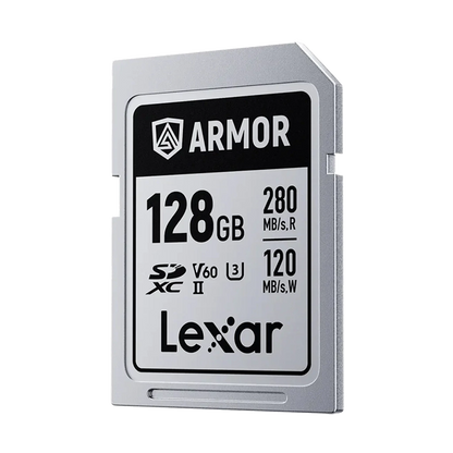 Lexar 128GB ARMOR UHS-II SDXC Memory Card (280 MB/s, SILVER PRO Series)