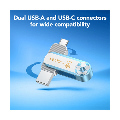 Lexar 128GB JumpDrive Dual Drive D500 USB 3.2 Gen 1 Flash Drive (USB-C / USB-A, Elite Legends Series)