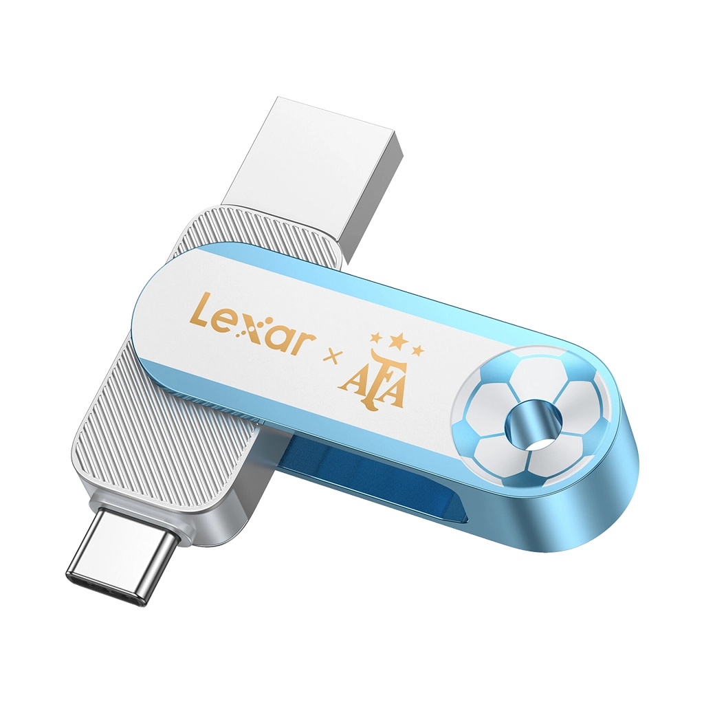 Lexar 128GB JumpDrive Dual Drive D500 USB 3.2 Gen 1 Flash Drive (USB-C / USB-A, Elite Legends Series)