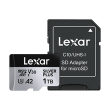 Lexar 1TB Professional UHS-I microSDXC Memory Card with SD Adapter (SILVER PLUS Series)