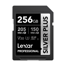 Lexar 256GB Professional UHS-I SDXC Memory Card (205MB/s, SILVER PLUS Series)