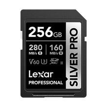 Lexar 256GB Professional UHS-II SDXC Memory Card (280MB/s, SILVER PRO Series)