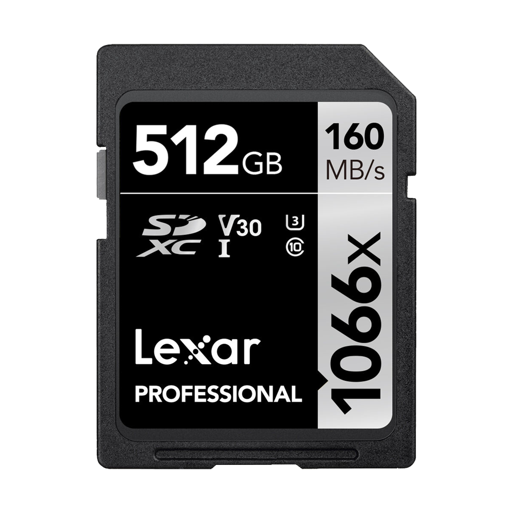 Lexar 512GB Professional 1066x UHS-I SDXC Memory Card (SILVER Series)