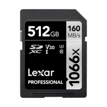 Lexar 512GB Professional 1066x UHS-I SDXC Memory Card (SILVER Series)