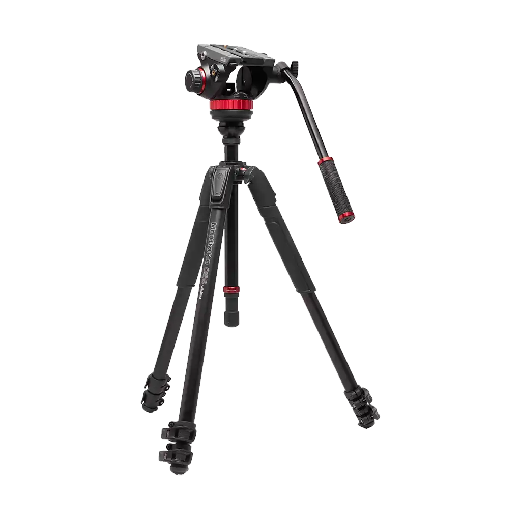 Manfrotto 3-Section Aluminum Video Tripod Kit with Fluid Head