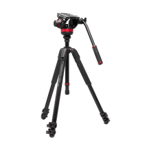 Manfrotto 3-Section Aluminum Video Tripod Kit with Fluid Head