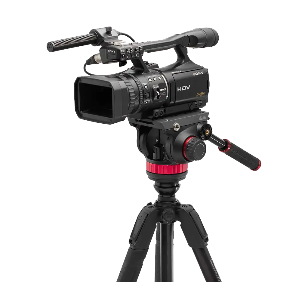 Manfrotto 3-Section Aluminum Video Tripod Kit with Fluid Head