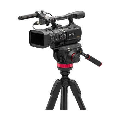 Manfrotto 3-Section Aluminum Video Tripod Kit with Fluid Head