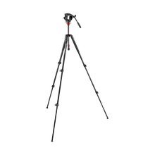 Manfrotto 500 Fluid Video Head with 190X Video Aluminium Tripod & Leveling Column Kit