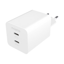 Mophie Essentials 50W Dual USB-C PD Wall Adapter (White)