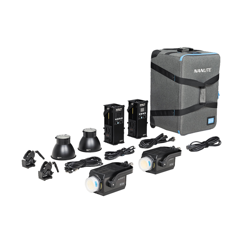 Nanlite Forza 500B II Bi-Color LED Monolight (Travel 2-Light Kit)