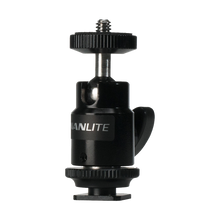 Nanlite Mini Ball Head with Hot Shoe Adapter and 1/4''-20 Mount