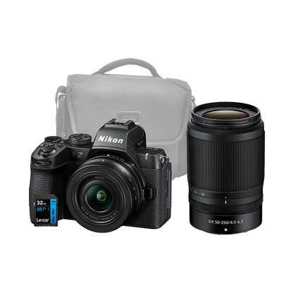 Nikon Z50 II Mirrorless Digital Camera with 16-50 and 50-250 Lenses + Bag and Card
