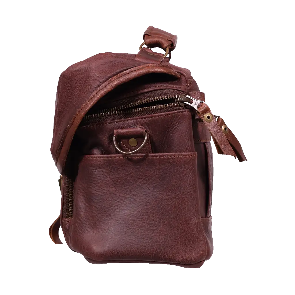 Orms Leather Camera Shoulder Bag (Chocolate, Small)