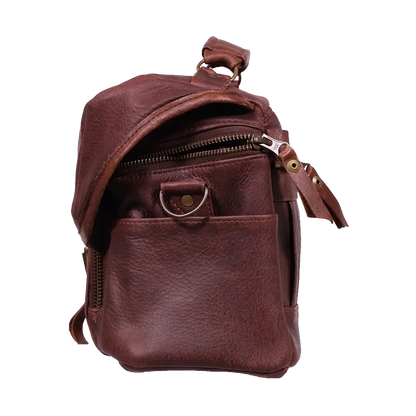 Orms Leather Camera Shoulder Bag (Chocolate, Small)