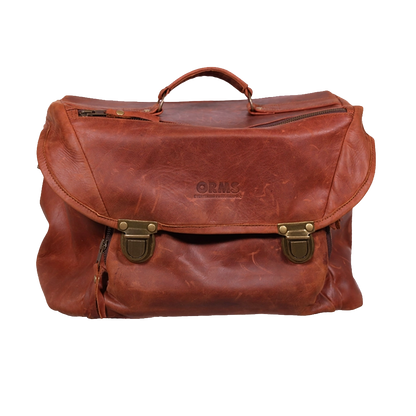 ORMS Leather Camera Shoulder Bag (Saddle Brown, Large)