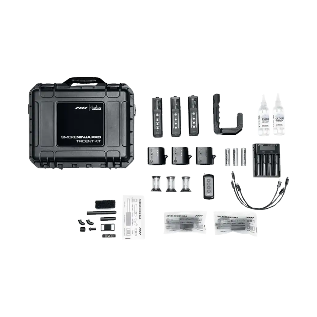 PMI Smoke Ninja PRO Trident Kit (Handheld Battery-Powered Wireless Mini Smoke Machine)