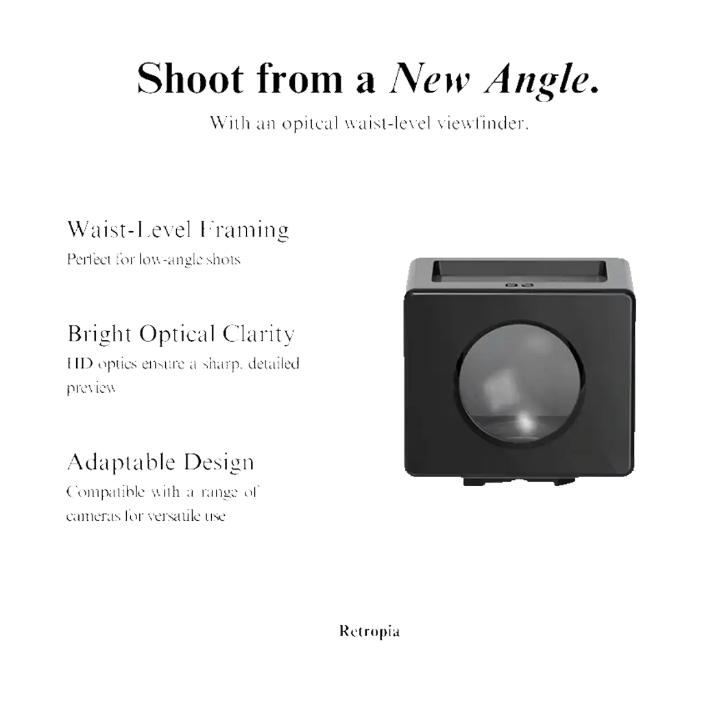 Retropia Optical Waist Level Viewfinder (Black)
