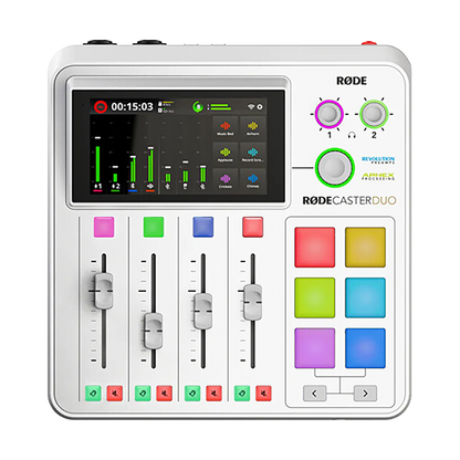 Rode RODECaster Duo Integrated Audio Production Studio (White)