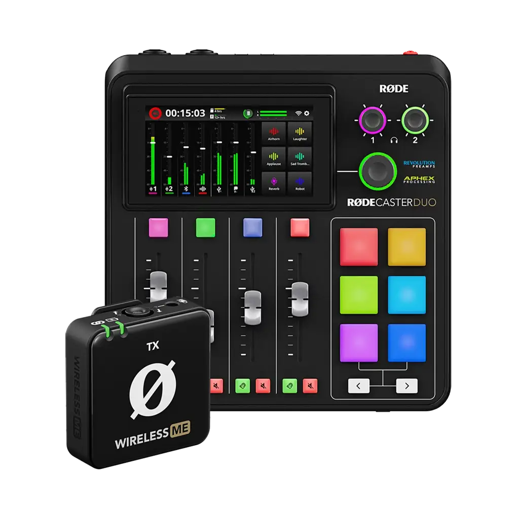Rode RODECaster Duo Integrated Audio Production Studio with FREE Rode Wireless ME TX Transmitter (Valued at R2,295)