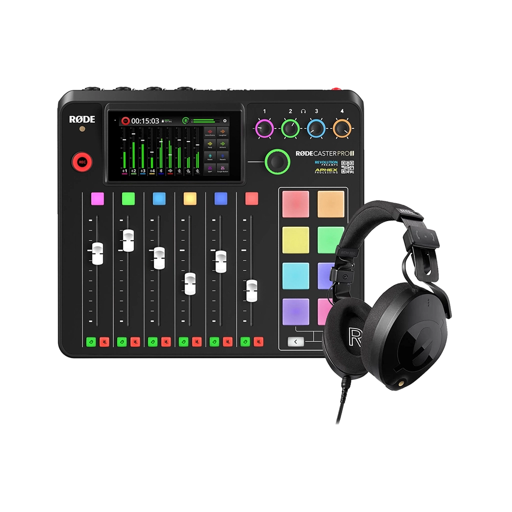 Rode RODECaster Pro II Integrated Audio Production Studio with Free NTH-100 Professional Over-Ear Headphones (Valued at R4 095)