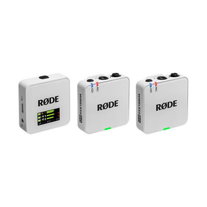 Rode Wireless GO (Gen 3) 2-Person Compact Digital Wireless Microphone System/Recorder (2.4 GHz, White) with Free Rode Interview GO (Valued at R650)