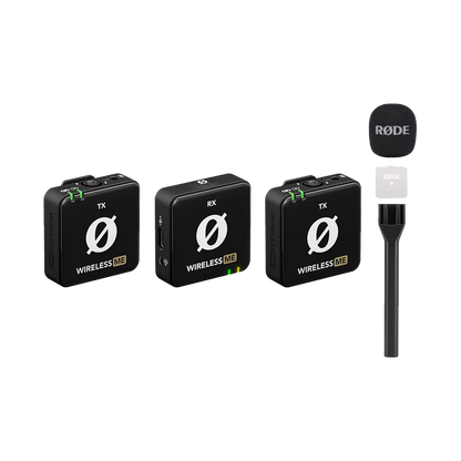 Rode Wireless ME Dual Compact Digital Wireless Microphone System (2.4 GHz, Black) with Free Rode Interview GO (Valued at R650)