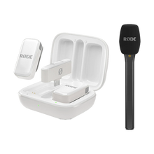 Rode Wireless Micro 2-Person Ultracompact Wireless Microphone System with USB-C Connector (2.4 GHz, White) with Free Rode Interview Micro (Valued at R600)