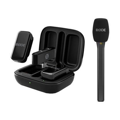 Rode Wireless Micro 2-Person Ultracompact Wireless Microphone System with USB-C Connector (2.4 GHz, Black) with Free Rode Interview Micro (Valued at R600)