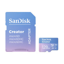 SanDisk 128GB Creator Series UHS-I microSDXC Memory Card with SD Adapter