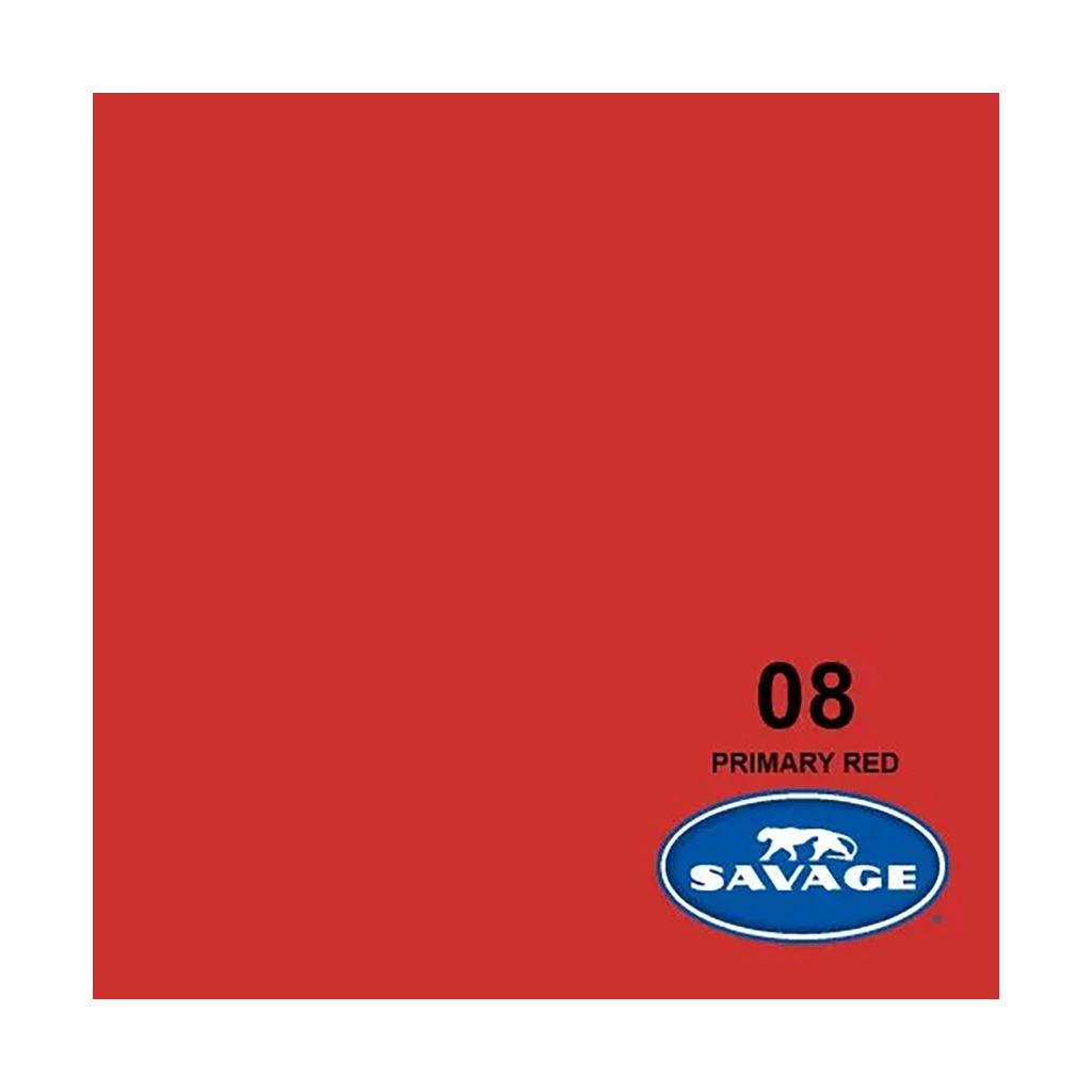 Savage Background Paper Primary Red 08 (2.18m x 11m)