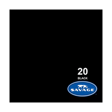 Savage Background Paper Black 20 (2.72m x 11m)