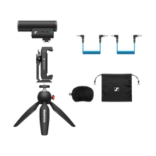 Sennheiser MKE 400 Mobile Kit Camera-Mount Shotgun Microphone with Smartphone Recording Bundle