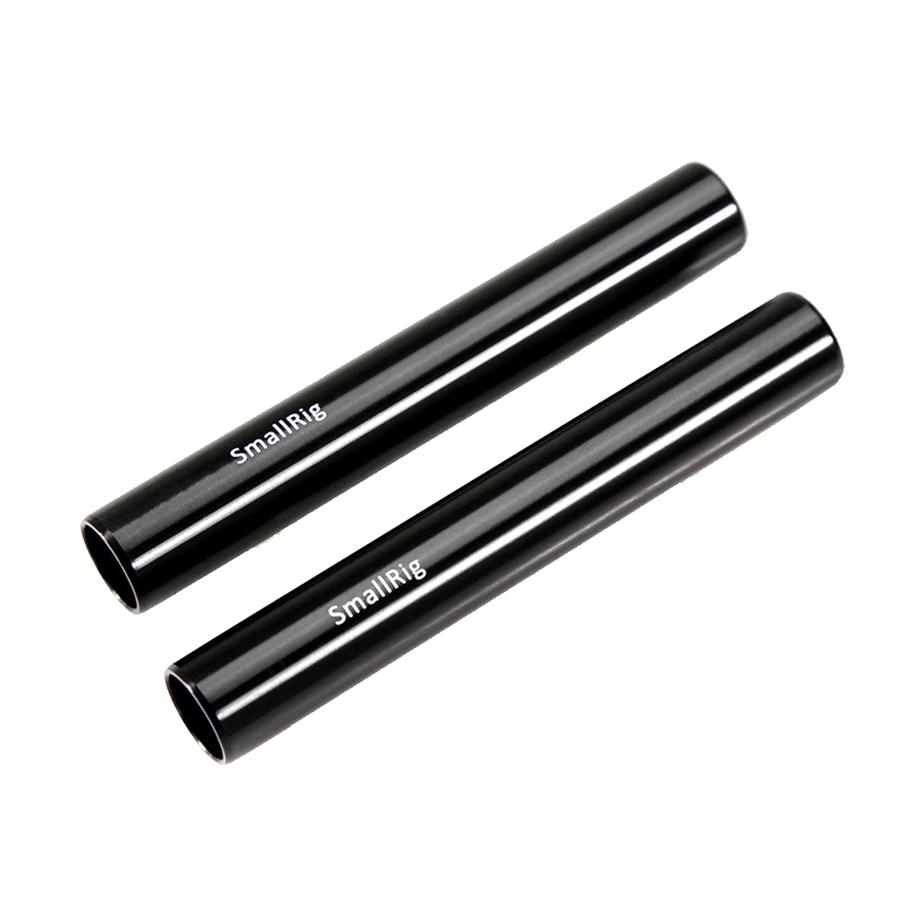 SmallRig 15mm Aluminum Rod (Pair, Black, 10cm)