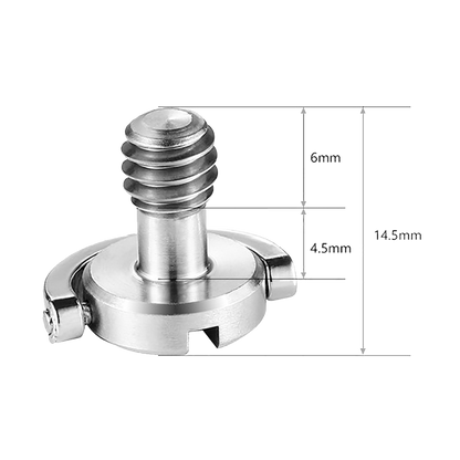 SmallRig 838 Quick Release Camera Screw with D-Ring (1/4"-20, Pair)