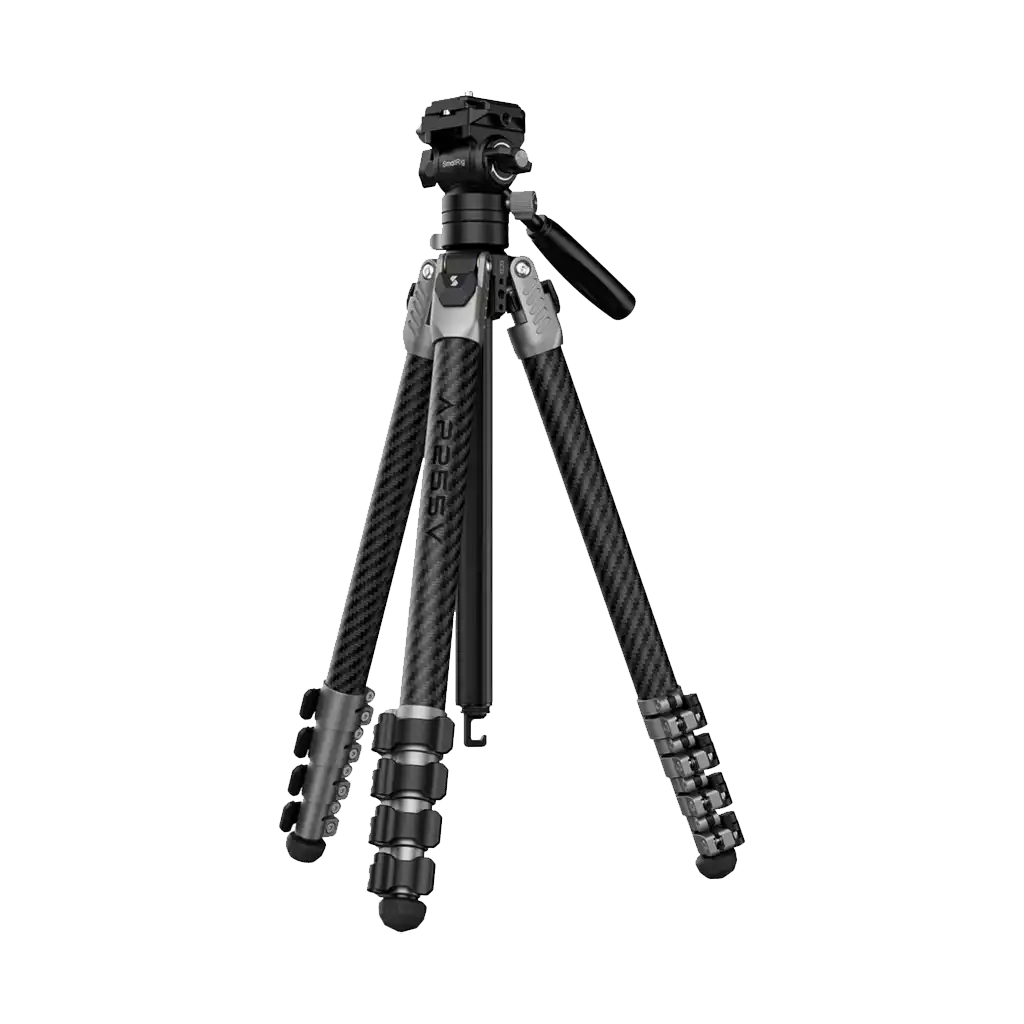 SmallRig AP225Pro Portable Carbon Fiber Video Tripod with Fluid Head