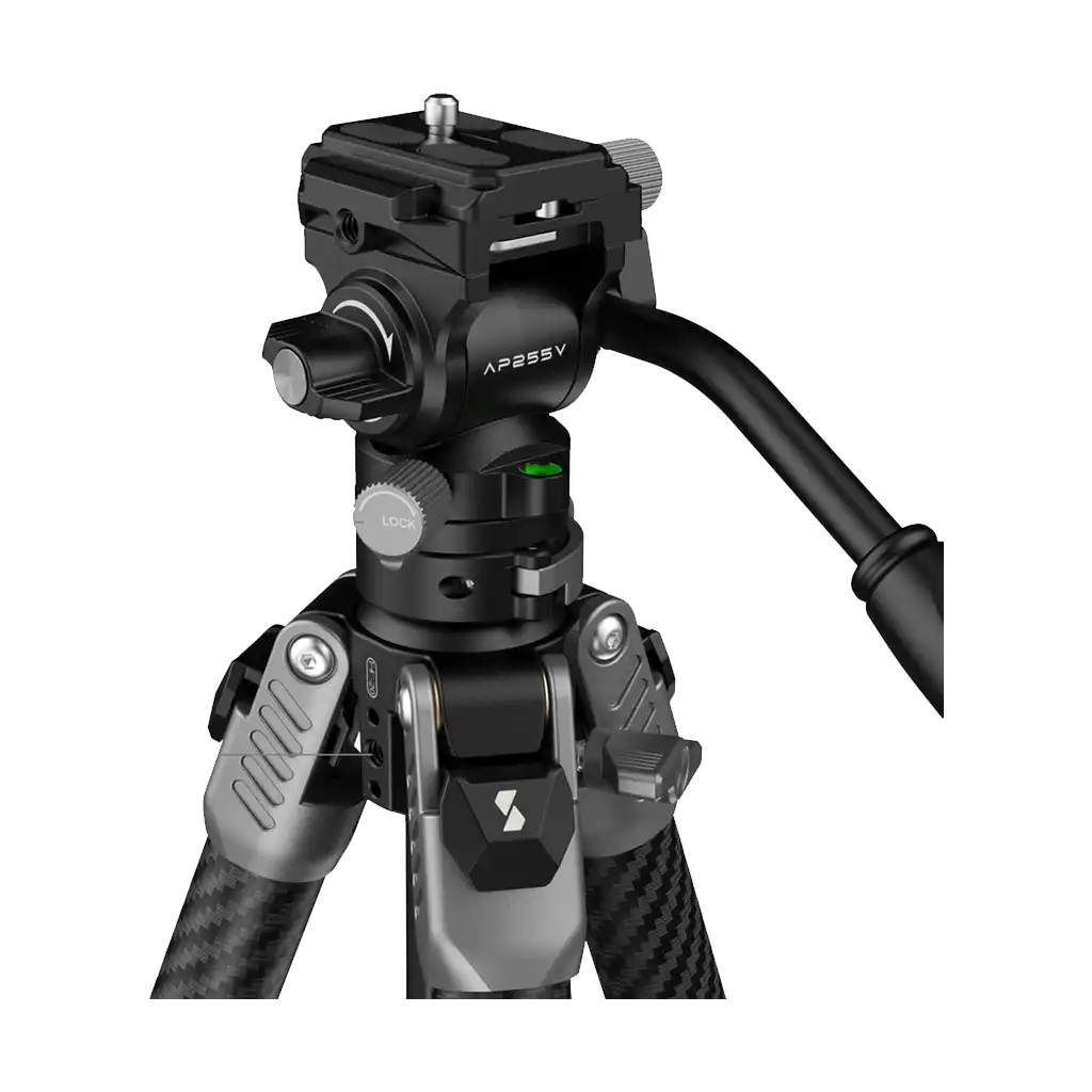 SmallRig AP225Pro Portable Carbon Fiber Video Tripod with Fluid Head