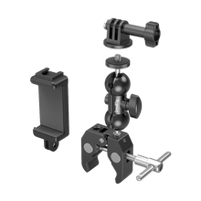 SmallRig Crab-Shaped Super Clamp with Ball Head Magic Arm, Action Mount and Phone Holder Kit