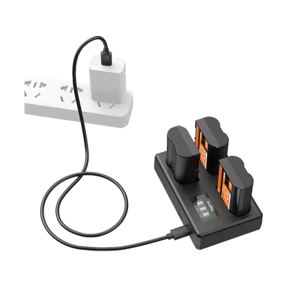 SmallRig EN-EL15c Kit with 3 Batteries and Portable 3-Bay Charger