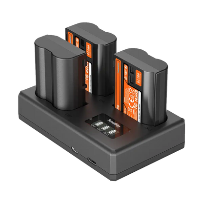 SmallRig EN-EL15c Kit with 3 Batteries and Portable 3-Bay Charger
