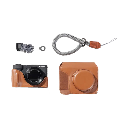 SmallRig Leather Case Kit for Canon PowerShot V1 (Brown)
