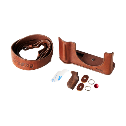 SmallRig Leather Half Case Kit for Fujifilm GFX100RF (Brown)