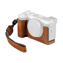 SmallRig Leather Half Case with Strap for Sony a7C II / a7CR (Brown)