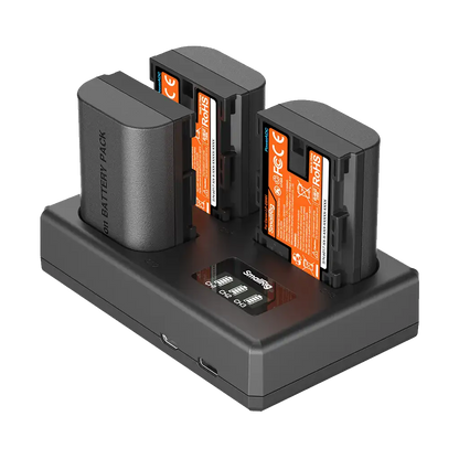 SmallRig LP-E6NH Kit with 3 Batteries and Portable 3-Bay Charger